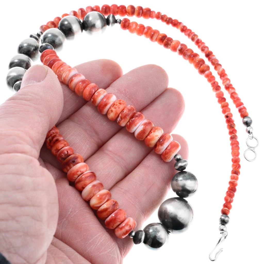 El Rio Rojo Spiny and Sterling Silver Pearl Necklace