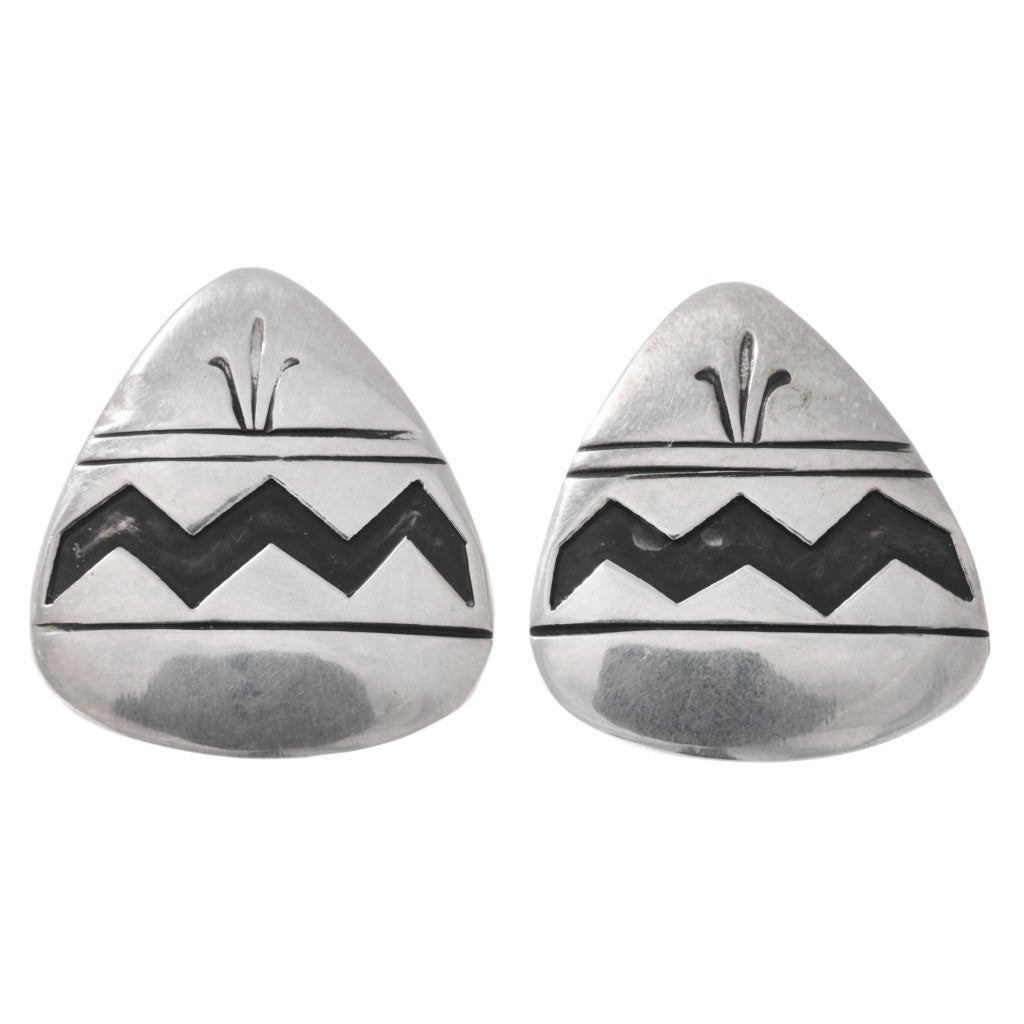 Vintage Sterling Silver Navajo Overlay Necklace Set