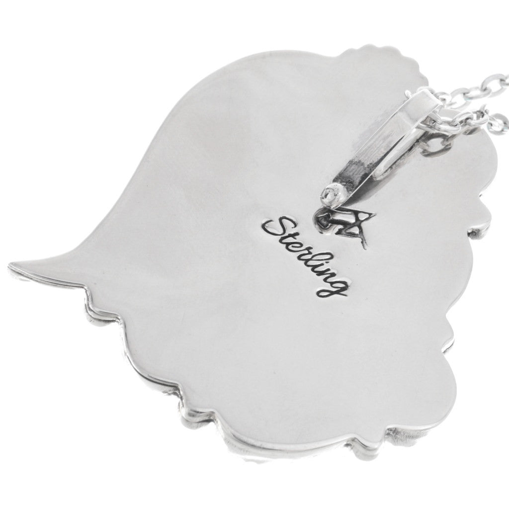 Sterling Silver & Natural Kingman Turquoise Nugget Pendant