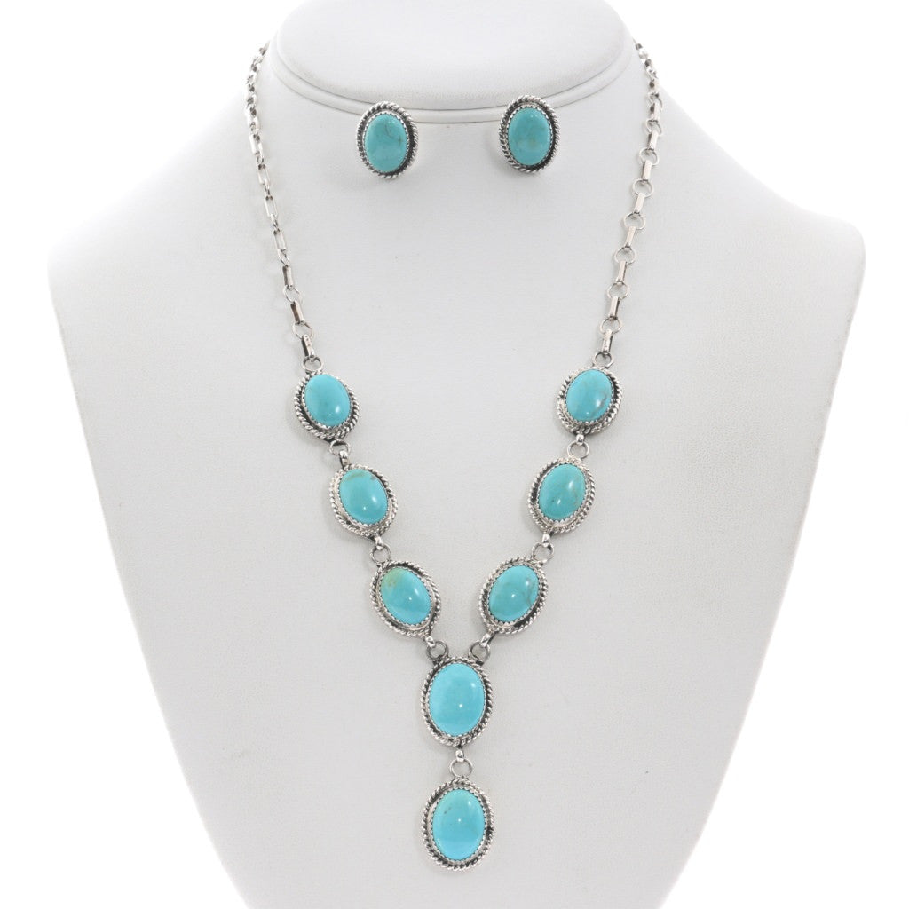 Sleeping Beauty Lariat Necklace Set