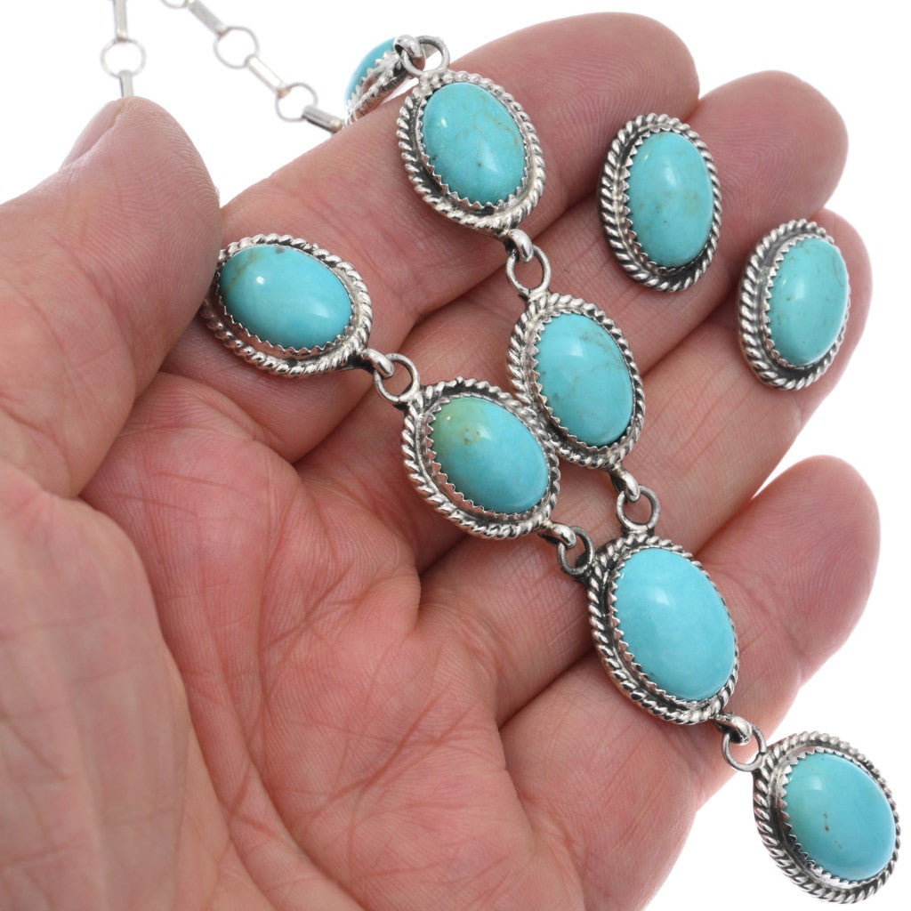 Sleeping Beauty Lariat Necklace Set