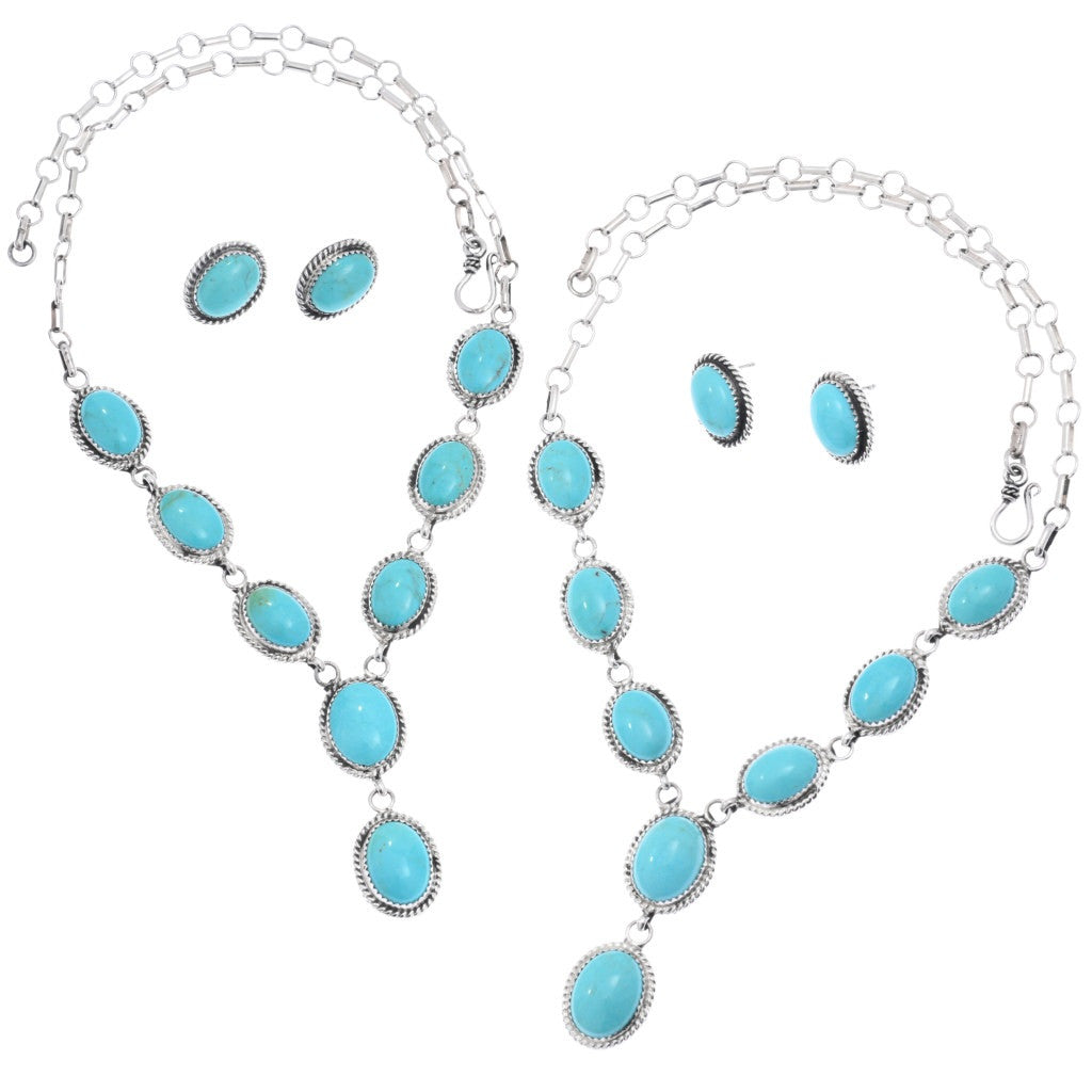 Sleeping Beauty Lariat Necklace Set