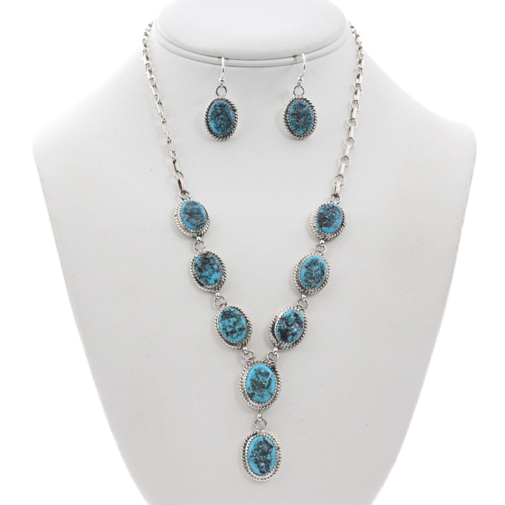 Kingman Nugget Lariat Necklace Set
