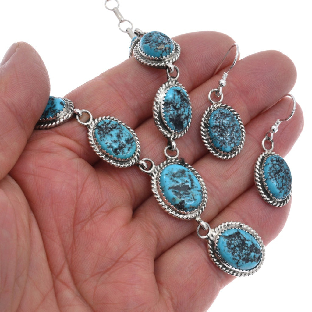 Kingman Nugget Lariat Necklace Set