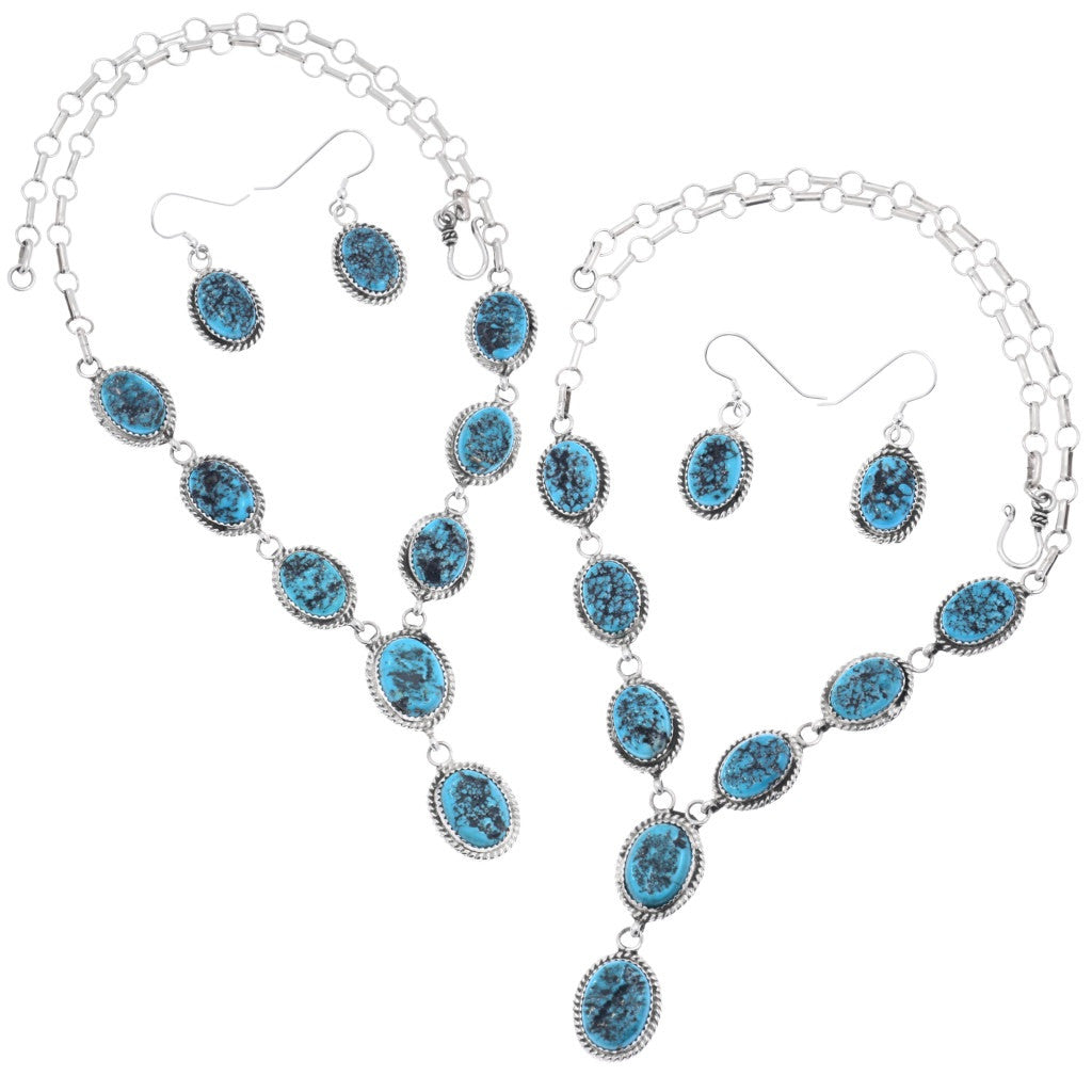 Kingman Nugget Lariat Necklace Set