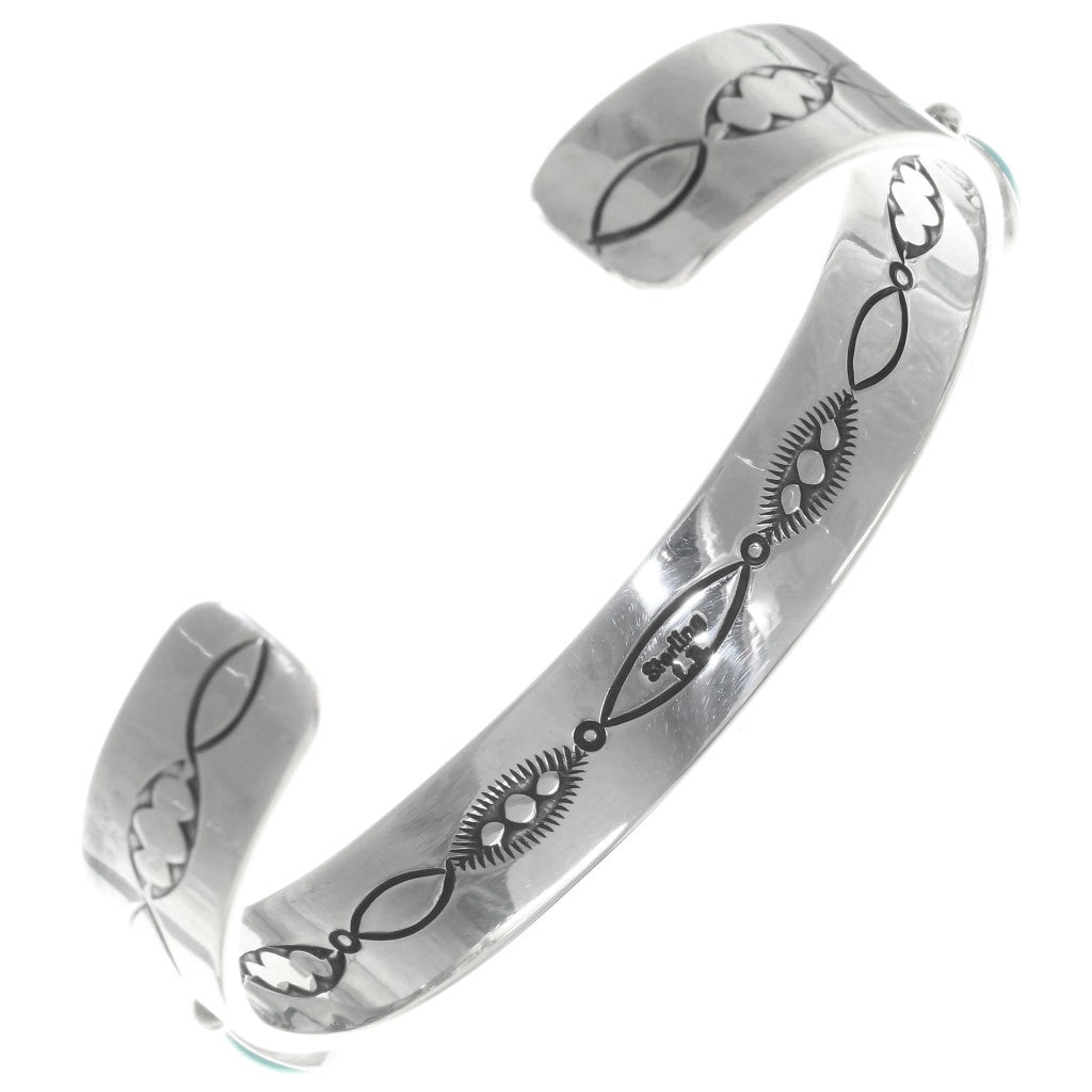 Kingman Turquoise Round Row Cuff