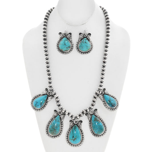 Kings Manassa Turquoise Necklace Set