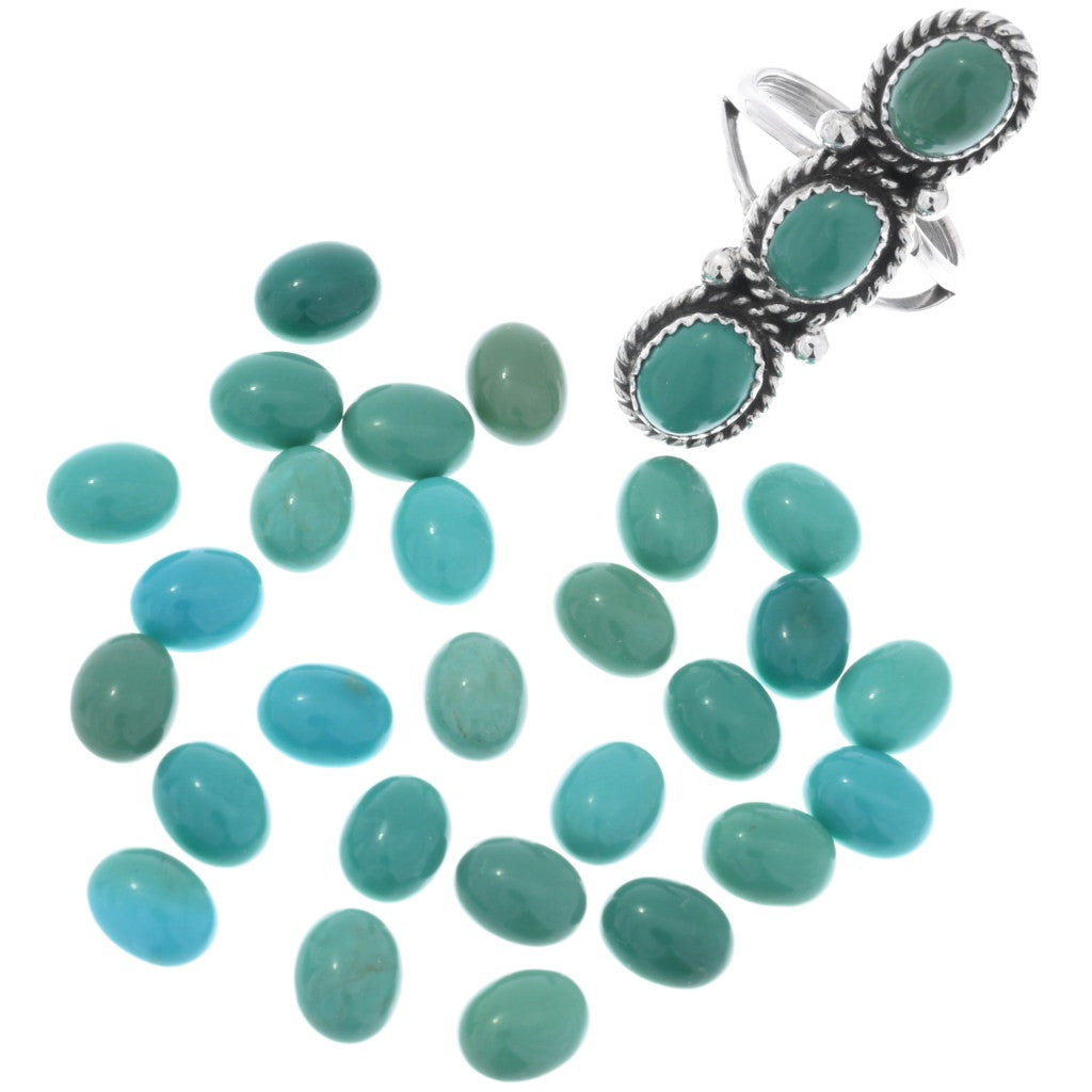 Triple Stone Navajo Turquoise Ring