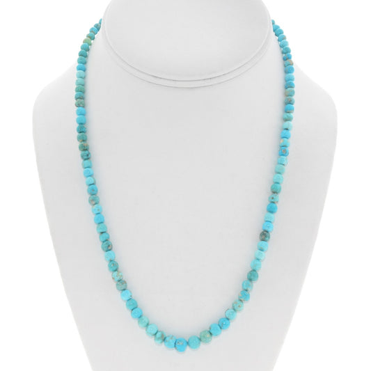 Navajo Sonoran Gold Graduated Turquoise Beaded Necklace-19.5”