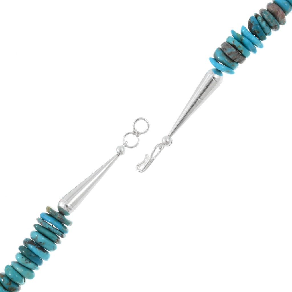 Hand Beaded 3 Strand Turquoise and Orange Spiny Necklace