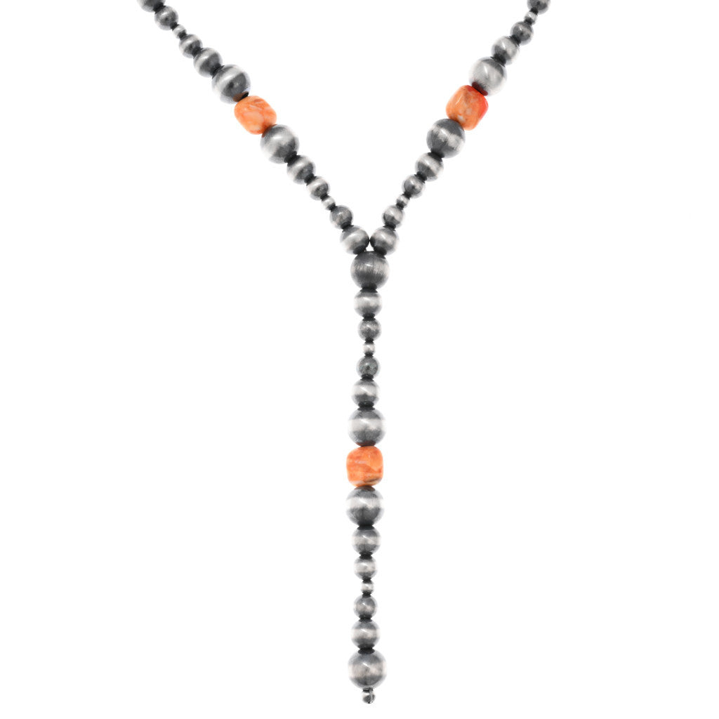Cheyenne “Y” Necklace with Orange Spiny