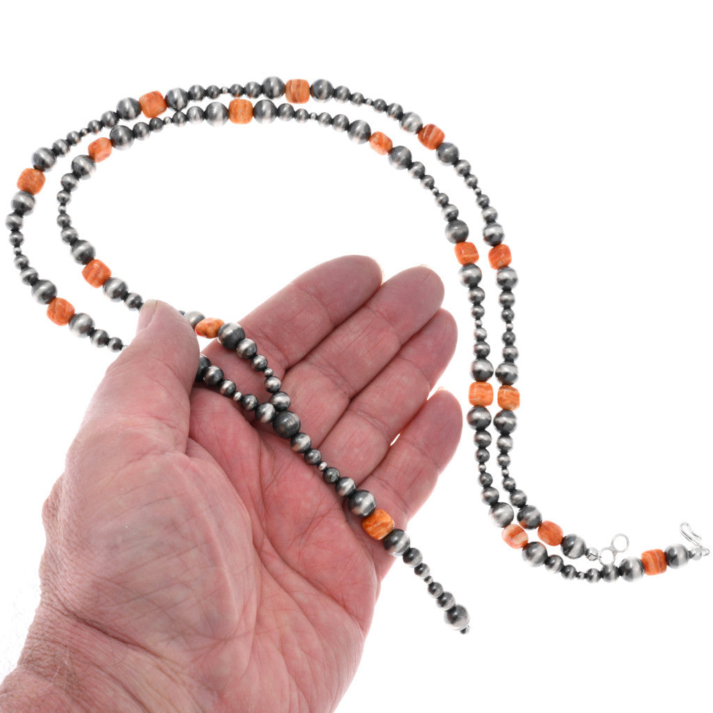 Cheyenne “Y” Necklace with Orange Spiny