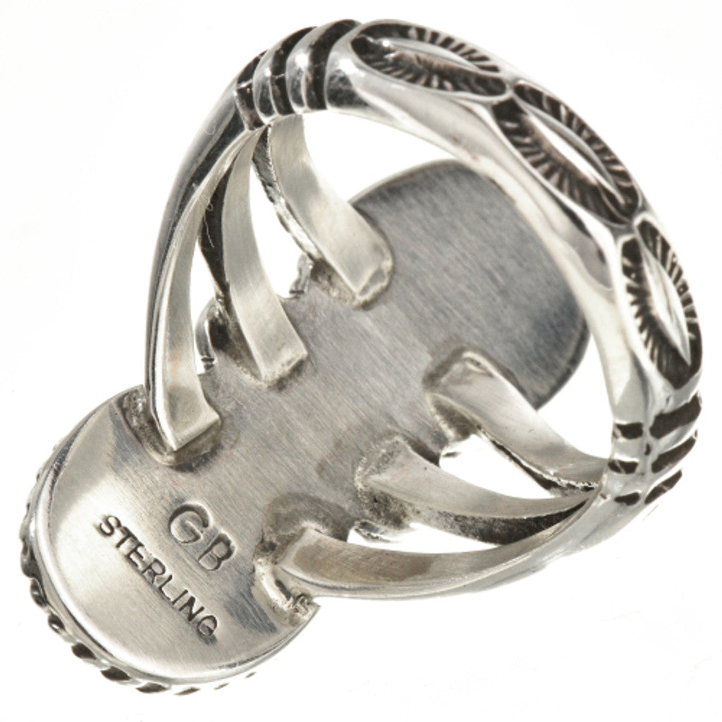 Onyx Double Stone Navajo Ring