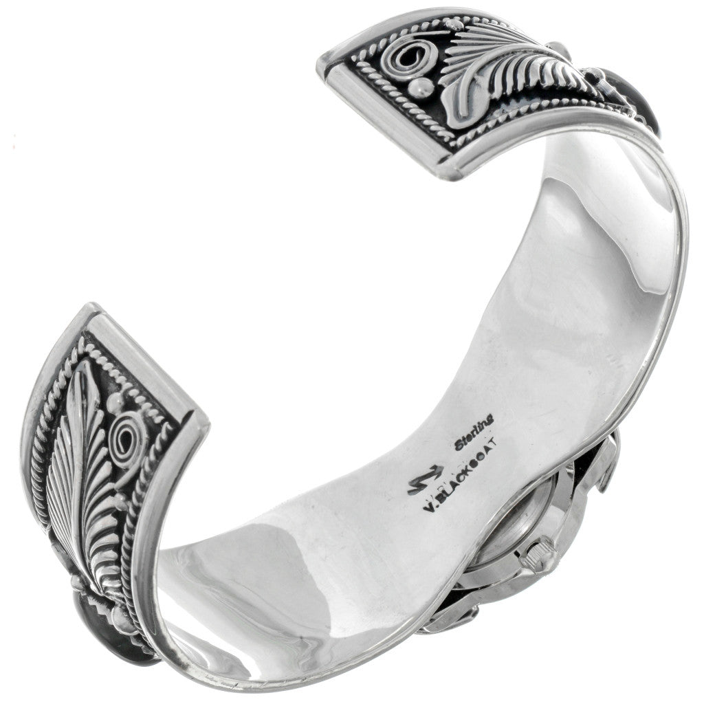Sterling & Onyx Navajo Watch Cuff
