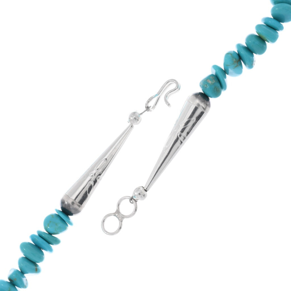 Vintage Kingman Turquoise Pendant + Beaded Necklace