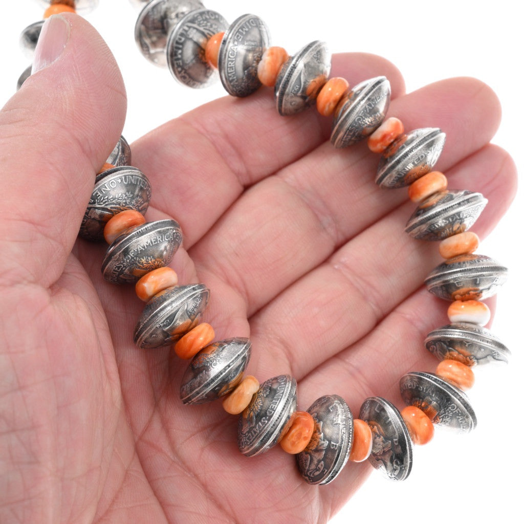 Mercury Dime & Spiny Necklace