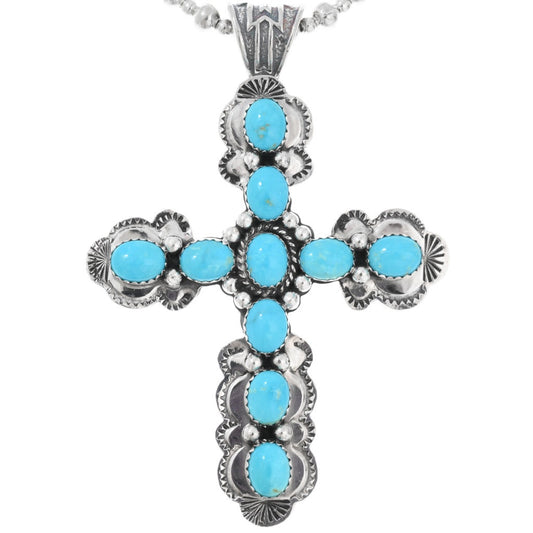 The Verna Turquoise Cross Pendant
