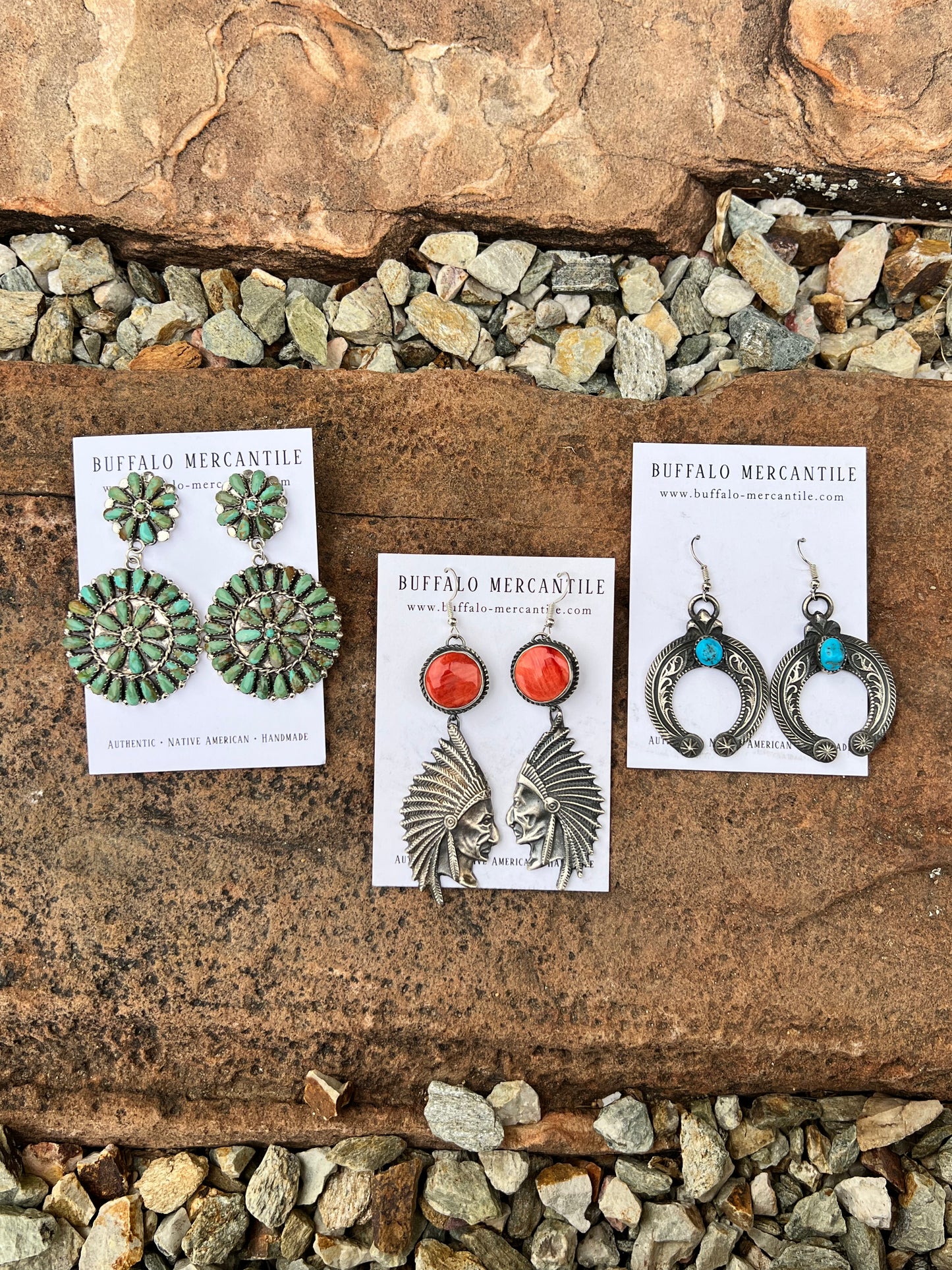 Handmade Spiny & Sterling Silver Chief Dangle Earrings