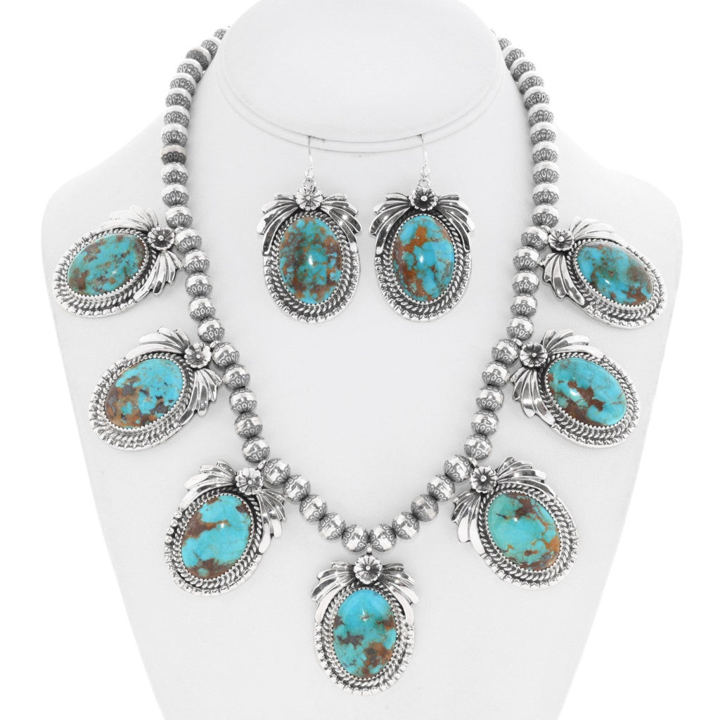 Number 8 Turquoise Necklace Set
