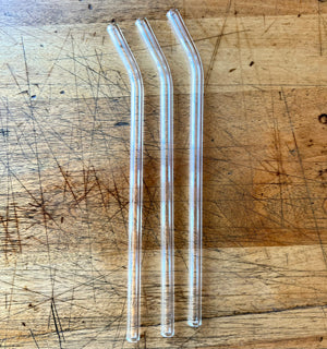 Glass Bent Straws - Handmade