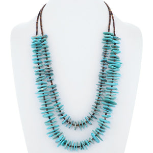 Double Strand Turquoise Heishi Necklace