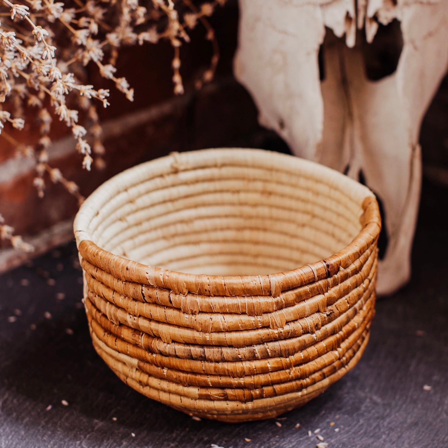 Hand Woven Banana Leaf Planter or Basket