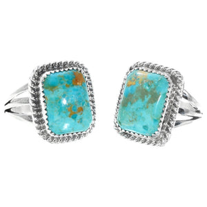 Traditional Navajo Square Turquoise Ring