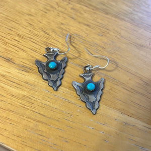 Turquoise Arrowhead Earrings